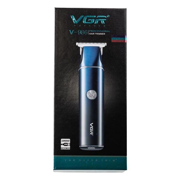 Тример для стрижки волосся та бороди VGR V-986 з насадками та USB, золото LU-HP-V-986 фото