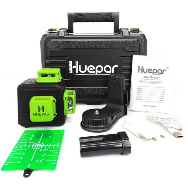 Лазерный уровень нивелир Huepar B03CG Ultimate 2025 3D 360 Osram L719239 фото