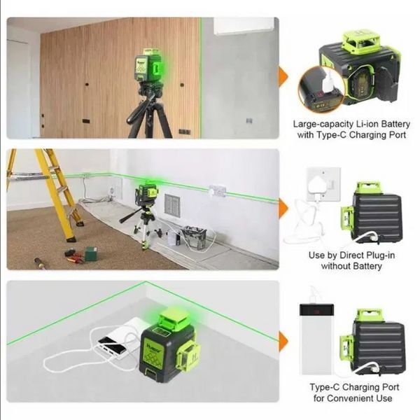 Лазерный уровень нивелир Huepar B03CG Ultimate 2025 3D 360 Osram L719239 фото