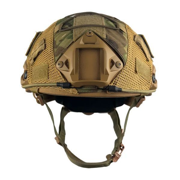 Защитный кевларовый шлем Fast Helmet NIJ IIIA (Койот) + Кавер (Мультикам) M L9006530 фото
