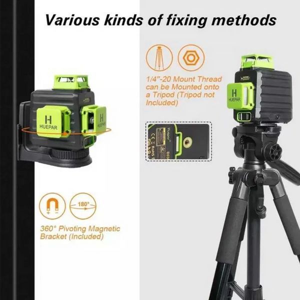 Лазерный уровень нивелир Huepar B03CG Ultimate 2025 3D 360 Osram L719239 фото