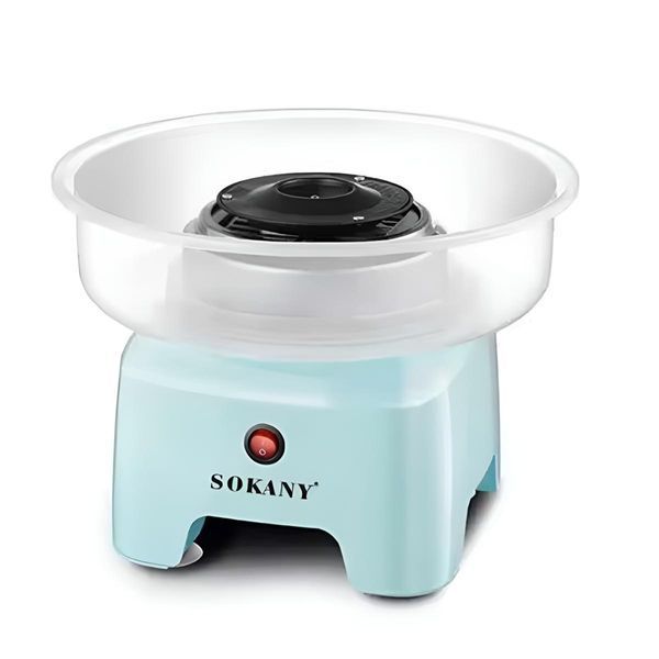 Аппарат для приготовления сладкой ваты Sokany домашний 500 Вт, мятный SK520M фото
