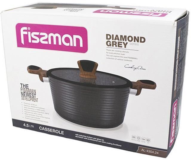 Каструля Fissman Diamond Grey 4.2л FN-AL-4304 фото