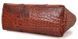 Сумка дорожная Vintage 14397 из натуральной кожи под крокодила 46х30,5х19 см Коричневая b14397 фото 6