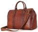 Сумка дорожная Vintage 14397 из натуральной кожи под крокодила 46х30,5х19 см Коричневая b14397 фото 2