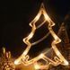 Гірлянда на штору 3х0,9 м з 10 фігурами зірка та ялинка 120 LED Жовта 1733072Y фото 2