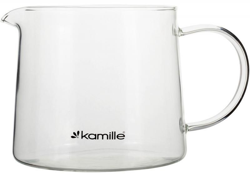 Чайник скляний заварювальний Kamille 600мл зі знімним ситечком (0776s) KM-0776S фото