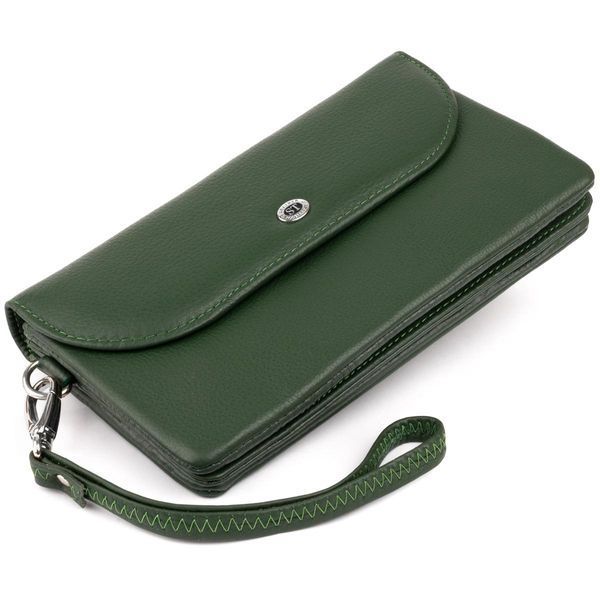 Клатч из кожи женский ST Leather 19320 Зеленый b19320 фото