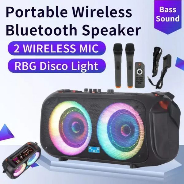 Бездротова караоке колонка NDR-Q68 Bluetooth з мікрофоном L712053 фото