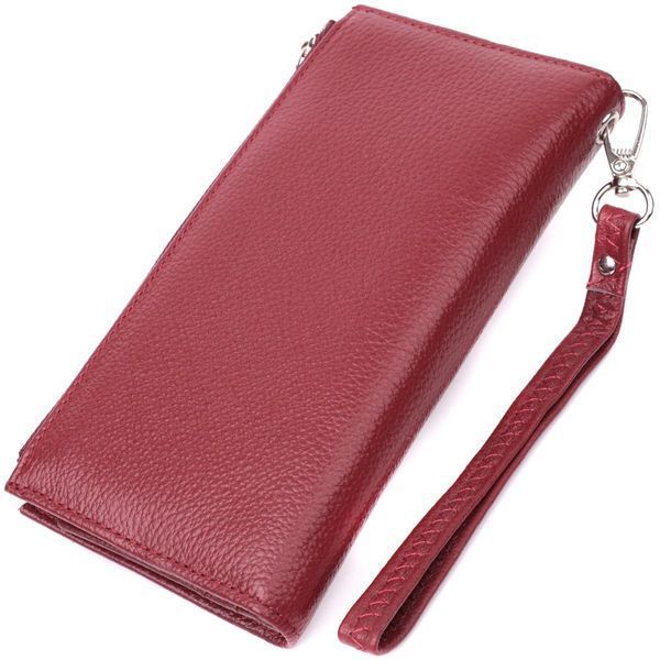 Вертикальный женский кошелек-клатч из натуральной кожи ST Leather 22535 Бордовый b22535 фото