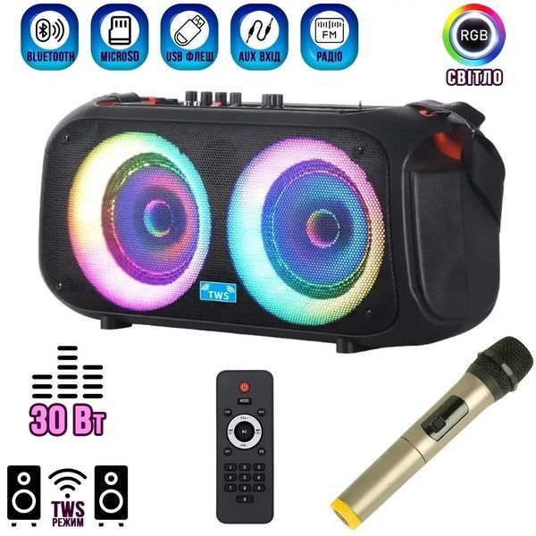 Бездротова караоке колонка NDR-Q68 Bluetooth з мікрофоном L712053 фото