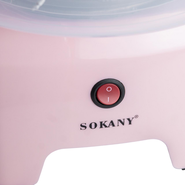Апарат для приготування солодкої вати Sokany домашній 500 Вт, рожевий SK-520P фото