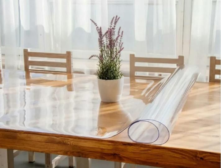 М'яке скло Прозора силіконова скатертина на стіл Soft Glass Захист для меблів 3.1х1.0 м Товщина 1.5 мм L1500022 фото