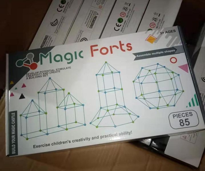 Детский игровой 3D конструктор Палатка Magic forts 85 деталей L12006 фото