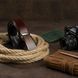 Ремінь чоловічий з коричневою вставкою і затемненим металом Vintage 20280 Коричневий b20280 фото 6